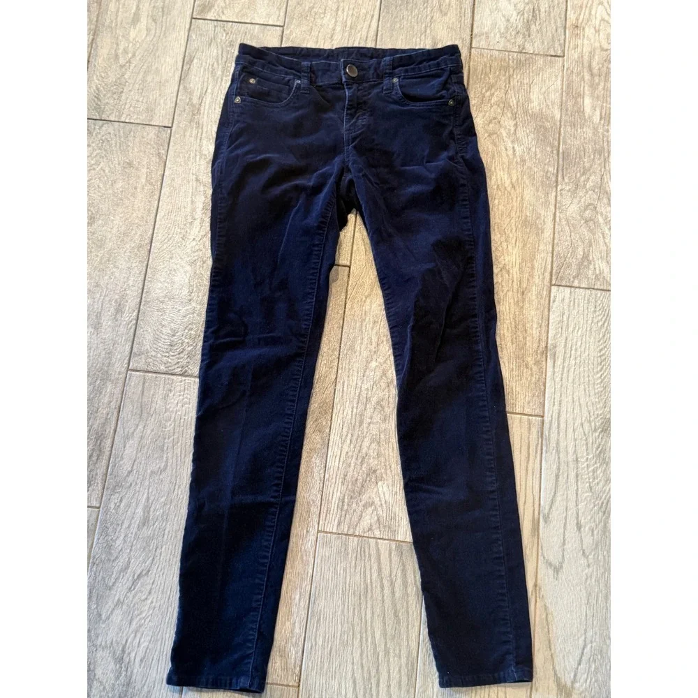 Kut‎ from the Kloth Corduroy Pants 2 Navy Blue Slim Straight KP488 Diana Skinny